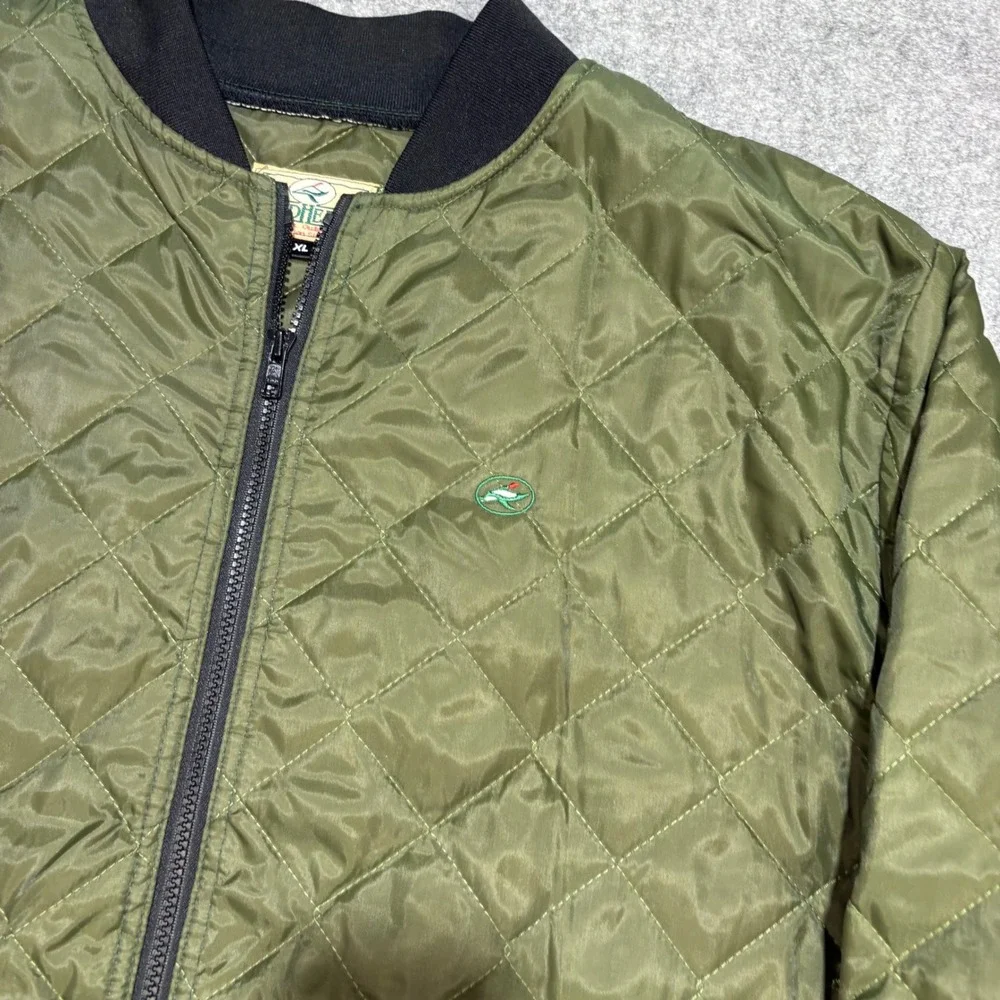 RedHead Mens XL Quilted Bomber Jacket Olive Green Full Zip Outdoor Puffer
